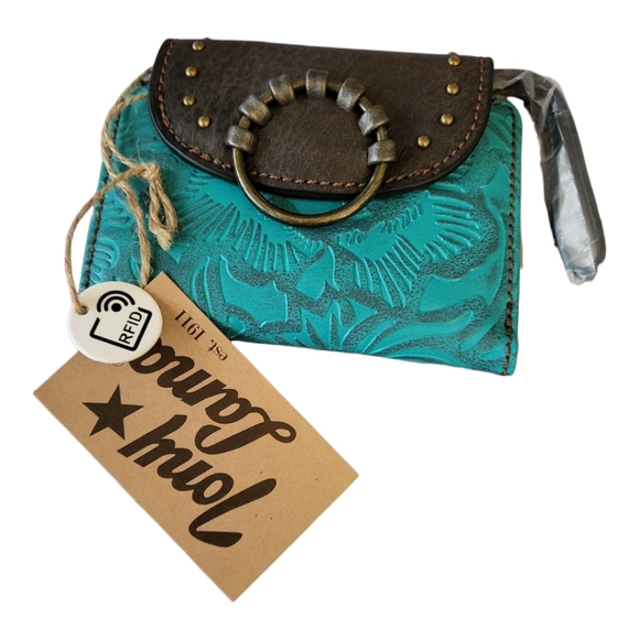 Tony Lama Western Wrist Wallet With RFID Card Protection. Leather Accent… - Picture 1 of 3